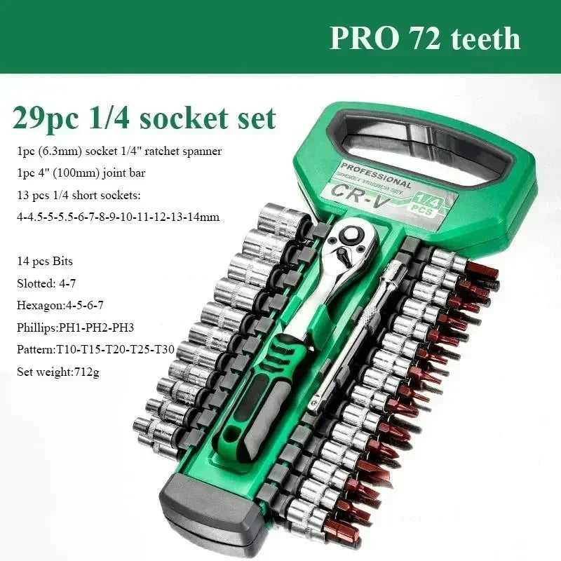 1/4 Inch & 3/8 Inch Socket Sleeve Wrench Set