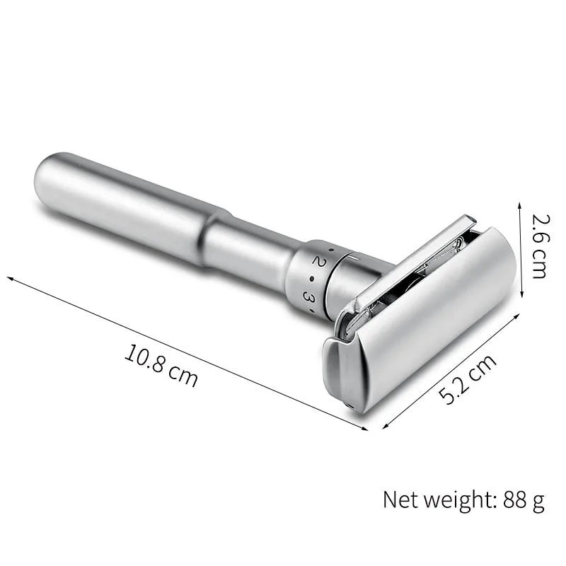 Adjustable & Foldable Mens Razor with Double Edge