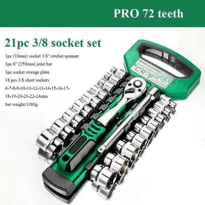 1/4 Inch & 3/8 Inch Socket Sleeve Wrench Set